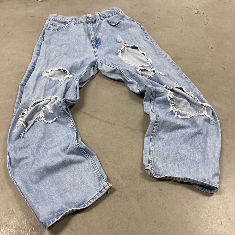 Urban Outfitters Light Blue Distressed Straight Jeans